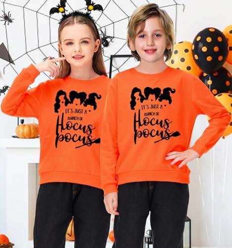 Image of Remimi Kids Halloween Sweatshirt Long Sleeve Thanksgiving Tops 3-14 Years