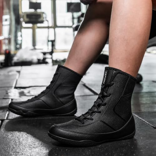 Image of Wrestling Boxing Boots Wide for Men Youth High Top Non-Slip | Comfortable Breathable Lightweight for Competition & Training