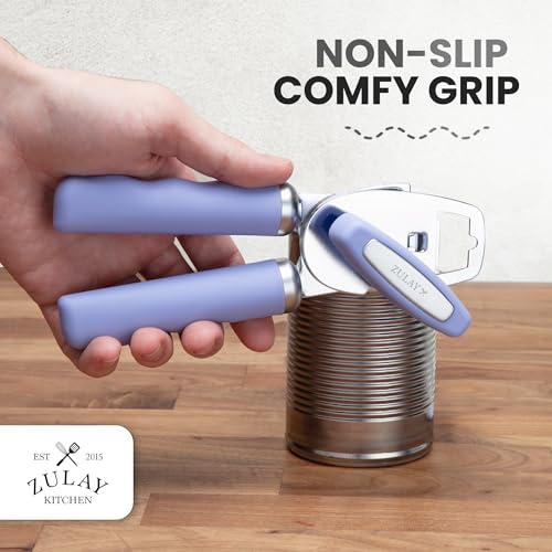 Image of Zulay Kitchen Manual Can Opener Heavy Duty Patented Stainless Steel, Mist
