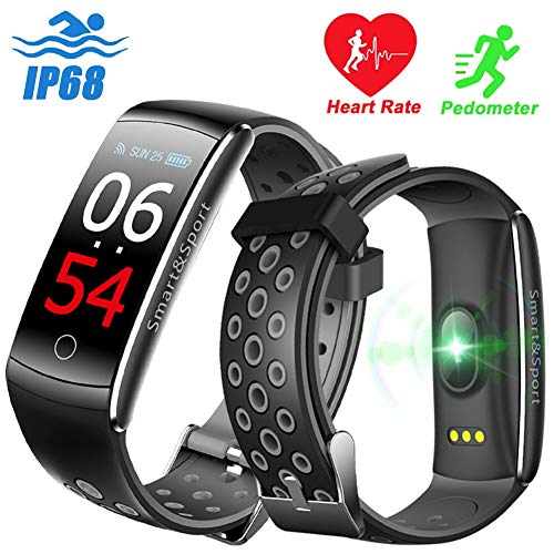 Mother's Day Smart Watch for Android iOS, IP68 Waterproof Fitness Tracker with Heart