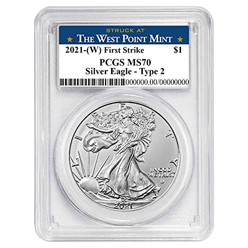 2021 American Silver Eagle Type 2 Silver Eagle $1 Coin Type 2...