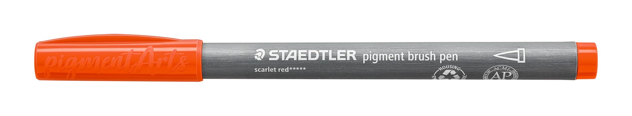 STAEDTLER Brush pen Pigment Arts, cartuccia pigmentata di alta qualità, resistente all'acqua, ad asciugatura rapida, 10 penne, in astuccio di cartone