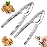 🌰【Gezahntes Design】Edelstahl nußknacker walnüsse hat ein mehrfach gezahntes anti-rutsch-design mit 3 verschiedene aussparungen, das die nüsse effektiv und fest halten kann, ohne herunterzufallen.