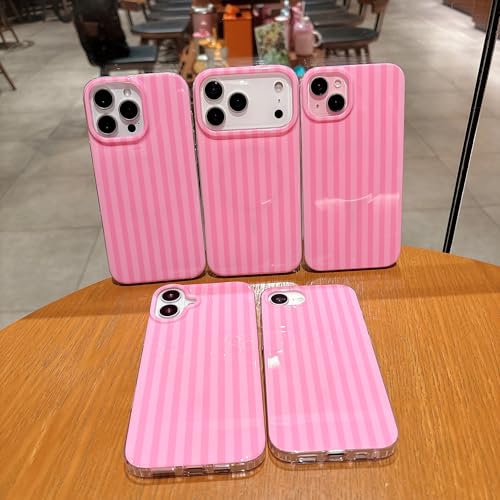 Jmltech Magnetic Case for iPhone 17 Pro Case Striped Phone Cases Aesthetic Women Girly Trendy Shockproof Slim Soft TPU Hard PC Light Pink Stripes by Jmltech - Used condition - Image 3