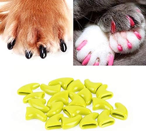 ペット製品 ピースシリコーンソフト猫ネイルキャップ 猫の爪爪 ペットネイルプロテクター 猫ネイルカバー 小動物用品 色 オレンジ Dongdexiu くし 通販 Amazon