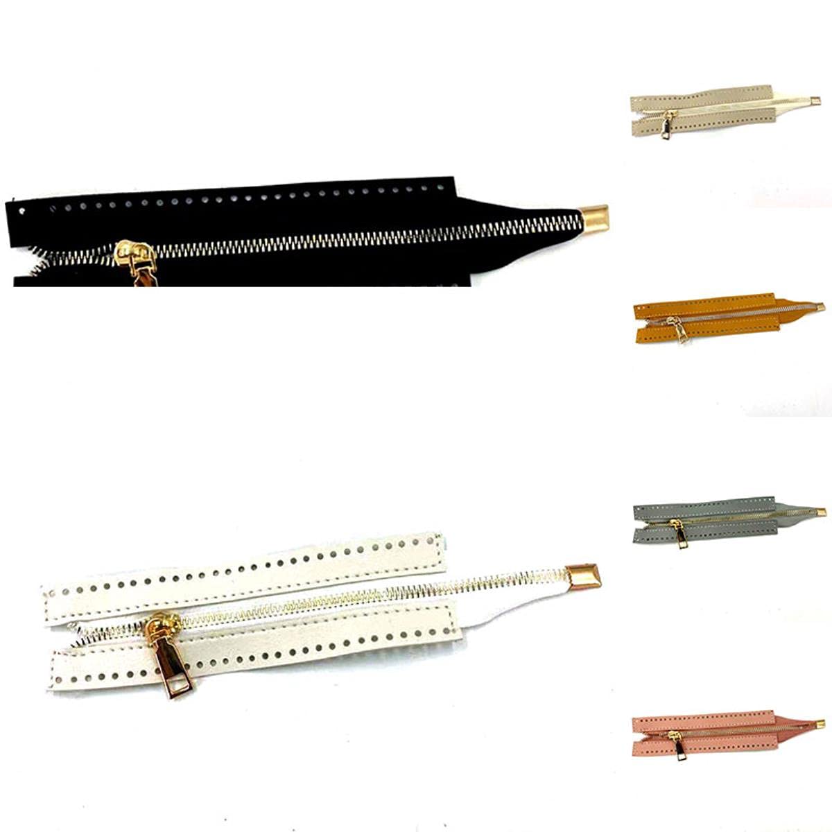 Estrattore Ziper, fissatore di cerniere, Sliders Zipper,Sewing Zips,Ended Zip Fasteners,1PC Custom DIY Zipper for Woven Bag Hardware PU Leather Zipper Sewing Metal Zipper