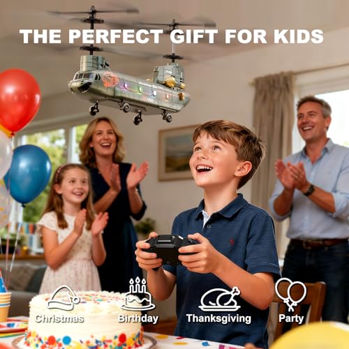 Hélicoptère télécommandé XIKOTEC avec 2 batteries et LED pour enfant