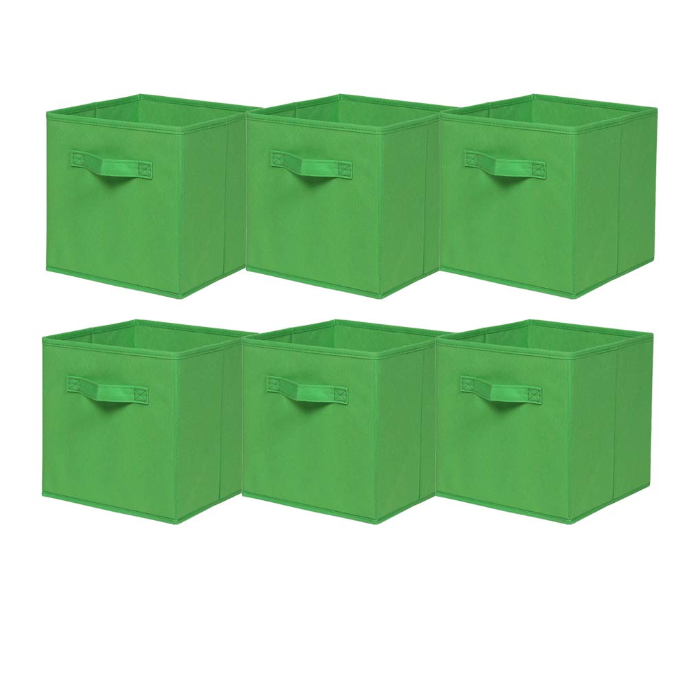 Foldable Storage Cubes Boxes Pack of 10 with Handle for Home Organization, Fabric Wardrobe Storage Box Organizer Basket Bins for Clothes Toys Towels, Collapsible&Durable Dark Blue 33x38x33cm — view 133