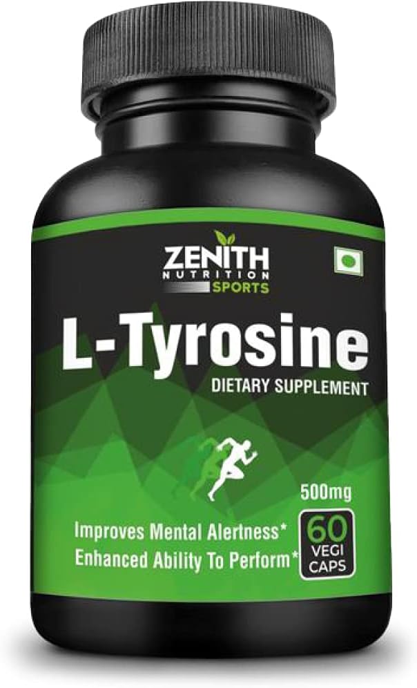 Zenith Sports L-Tyrosine 500mg - 60 Capsules | Improves Mental Health | Enhances Performance Ability | Improves Metabolism | Healthy Nervous System