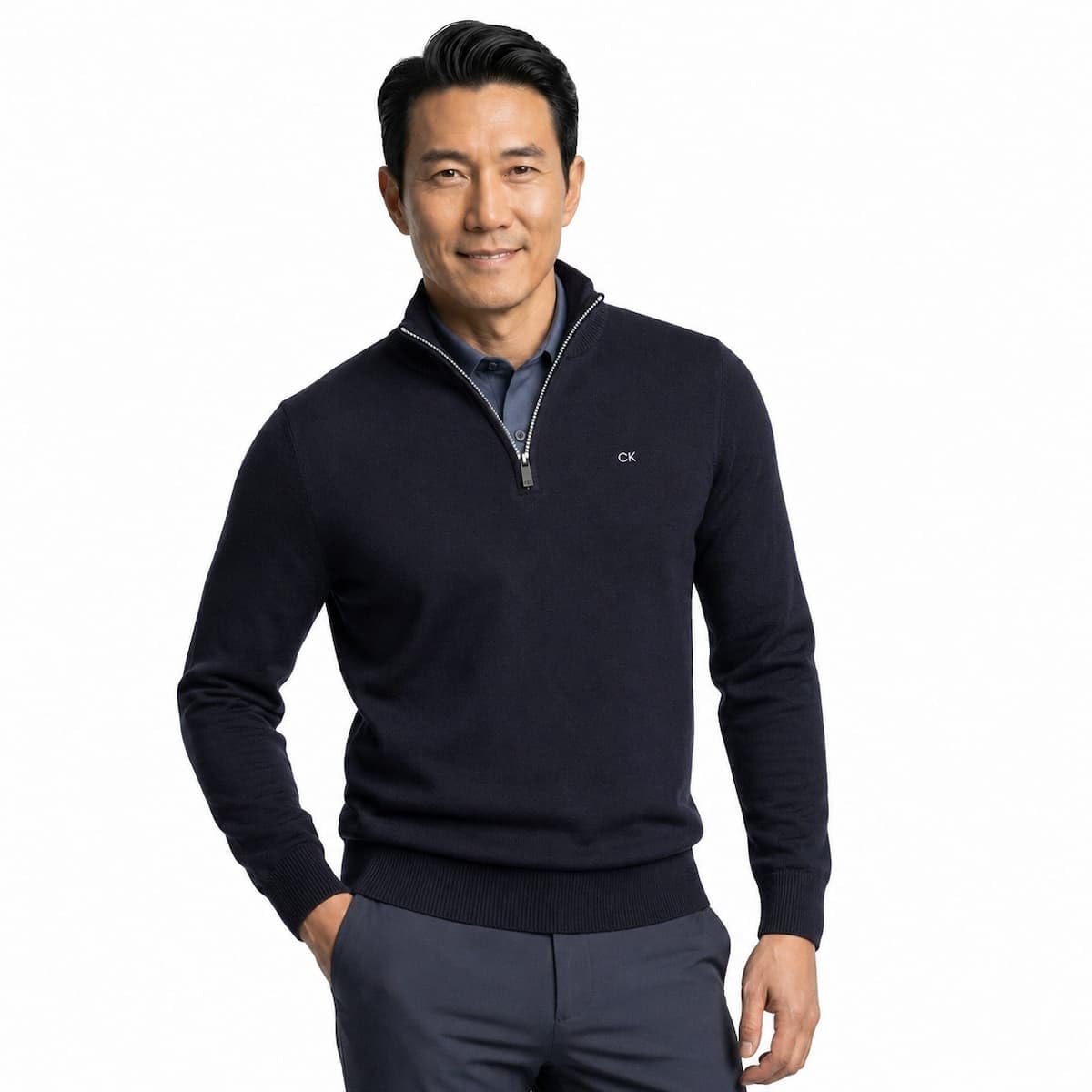 Calvin Klein Uomo 2026 Campus Maglione per Tutte Stagioni Facile Manutenzione