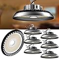 ACOHOOK 6Pack 250W UFO LED High Bay Light, 37500lm (Eqv.1000W MH/HPS) High Bay LED Shop Lights, 5000K AC100-277V UFO Commercial Warehouse Light