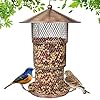 Gaprass Bird Feeder for Outdoor Haning, 3 Tier Retractable Metal Bird Feeders, 6.6 Lbs Large Capacity with 6 Perches, 360°Feeding Area for Wild Birds - Bronze