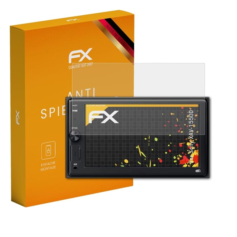 atFoliX Screen Protector compatible with Sony XAV-1550D Screen Protection Film, anti-reflective and shock-absorbing FX Protector Film (3X)