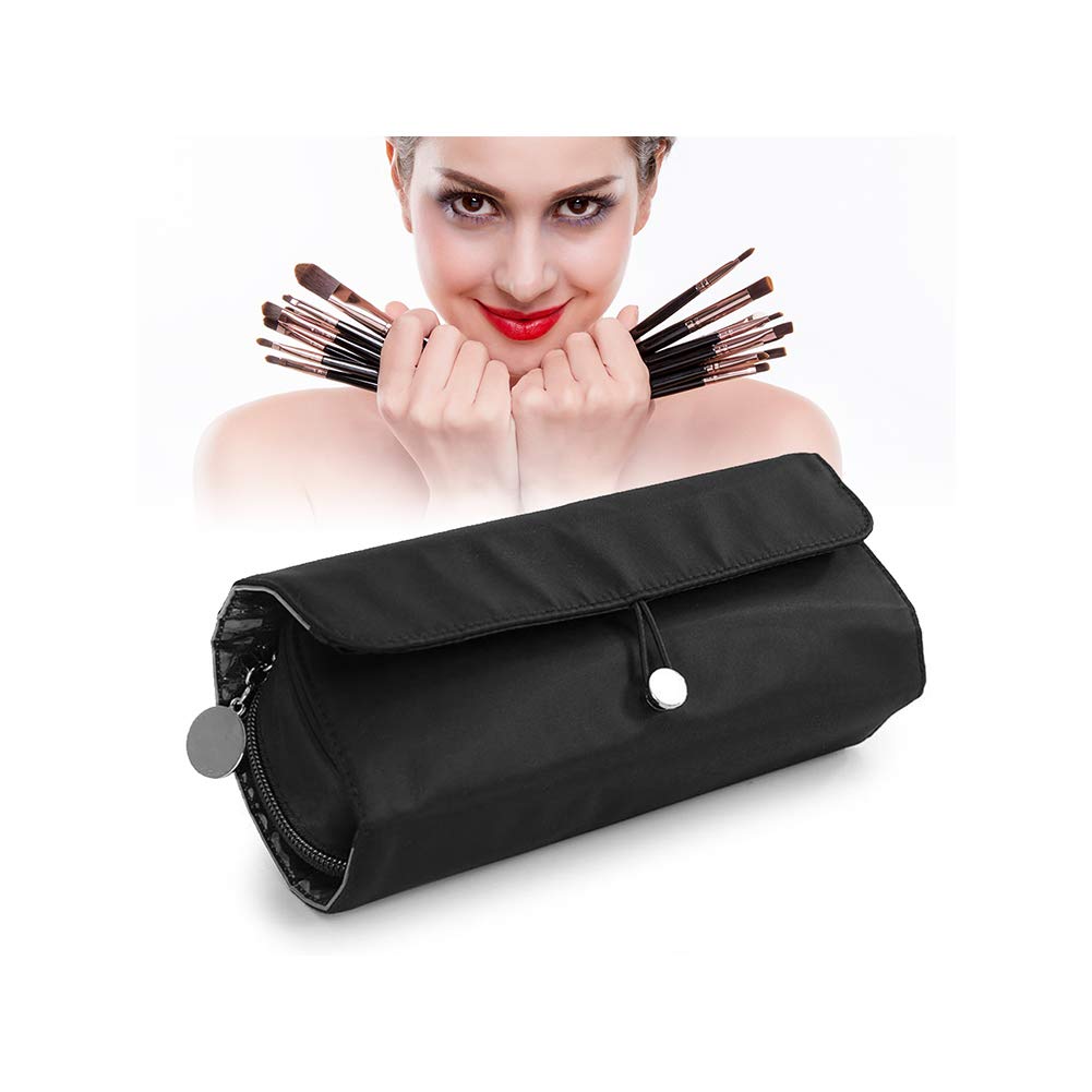 Składany organizer na kosmetyki Pędzle do makijażu Szminka Cream Beauty Tool Makeup Bag - Black