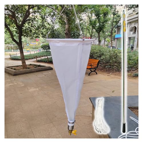 Red de colección Plankton con poste telescópico, malla de nailon fina para muestreo de fitoplancton, protozoos y rotíferos en entornos educativos y de investigación