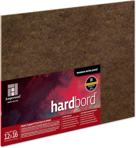 Image of Ampersand Museum Series Hardbord for Painting and Mounting, 1 /8 Inch Depth, 12X16 Inch (AMHB12) (Pack of 12)