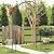 87" x 60" Heavy Duty Metal Garden Arbor Arch Trellis – Weather-Resistant Black Decorative Outdoor Archway for Weddings, Climbing Plants, Patio, Lawn, Backyard & Pathways