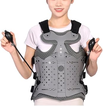 KEULEN Thoracolumbar Fixation Brace, Adjustable Lumbar Spine Thoracic Spine Correctior with 2 Airbag, for Lumbar Fracture,Lumbar Spondylolisthesis,Herniated Disc,Postoperative Recovery Patient