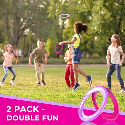 image for JANSKA 2-Pack Kids' Frisbee Rings - 85% Lighter Than Standard Frisbees
