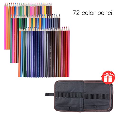 Premium Art Colored Pencils Set – Doingart 72 Count with Canvas Pen Case, Pre-sharpened, Vibrant Colors Drawing Pencils, Great for Art Projects, Adult Coloring Books, Drawing, Sketch