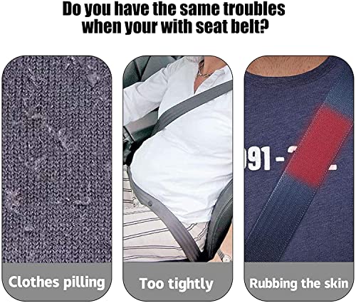 image for JUSTTOP Car Sheepskin seat Belt Cover pad, 2-Pack Seatbelt Cushion for