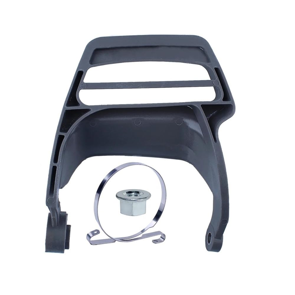 Adecuado for motosierra Rancher Hus 445, 445E, 450E y 450. Manija de freno de cadena con kit de protección de mano.