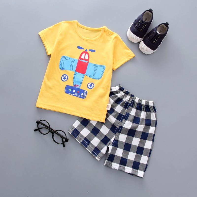 Image of Bold N Elegant Unisex Child Cotton Solid - Be Bold Inside & Elegant Outside T-Shirt And Shorts Clothing Set