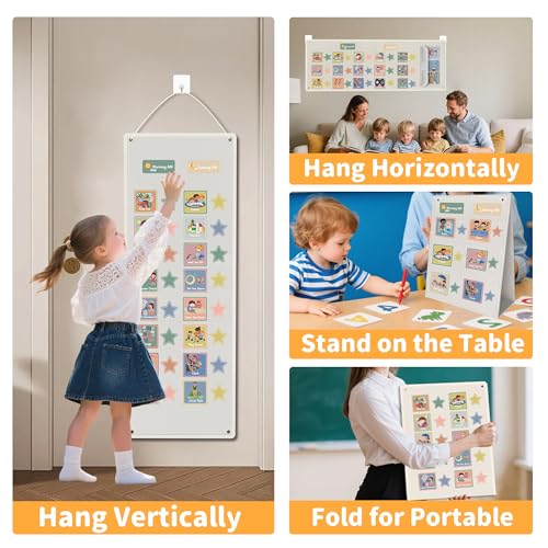 Yoink Visual Schedule for Kids with Autism - 174 Picture Cards Include Chore and Routine Chart Daily, Visual Schedule boards First and Then for home, Visual Daily Planner for Toddlers at Preschool ,White - Image 5