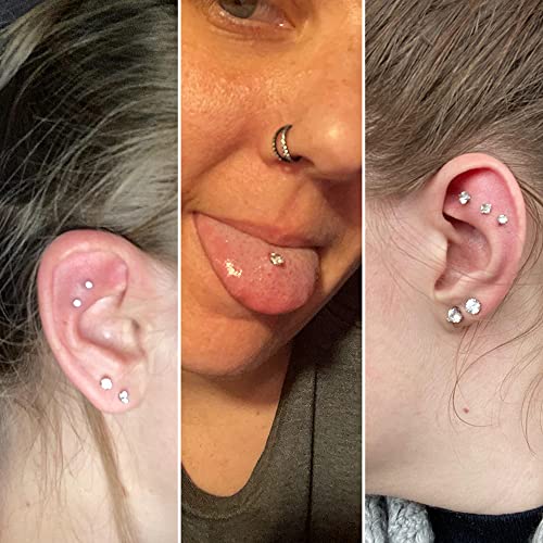 16G/18G/20G Threadless Lip Rings Tragus Earrings Surgical Steel Helix Conch Cartilage Earrings Monroe Piercing Jewelry For Women Men Labret Studs #TOP2