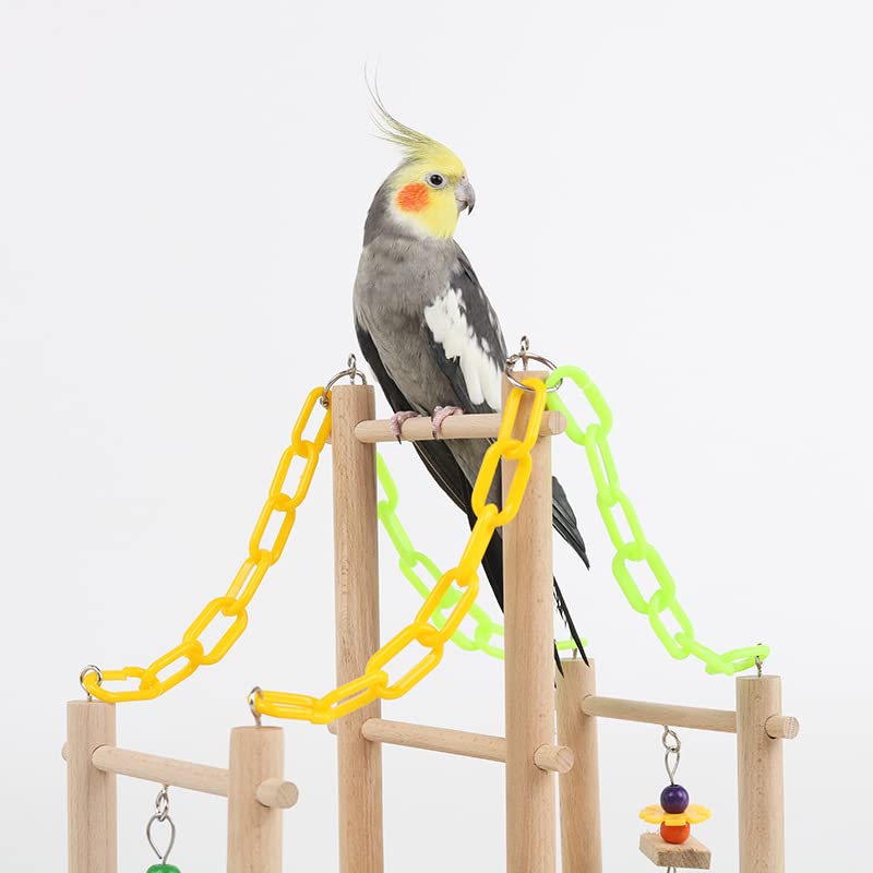 Percha para pájaros Escalera de Escalada Divertida, Red Loros, Marco, mil Anillos, Escalera Nubes, Puente Colgante, Juguete for pájaros
