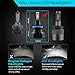 JDM ASTAR Fanless Design H16 Up to 60% More Downroad Visibility White LED Fog Light Bulbs