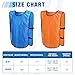 24 Pack Scrimmage Team Soccer Pinnies Vests Jerseys Mercerized Fabric Team Training Practice Vests Pinnies for Youth Adult Sports Basketball, Soccer, Football, Volleyball (Orange, Blue)