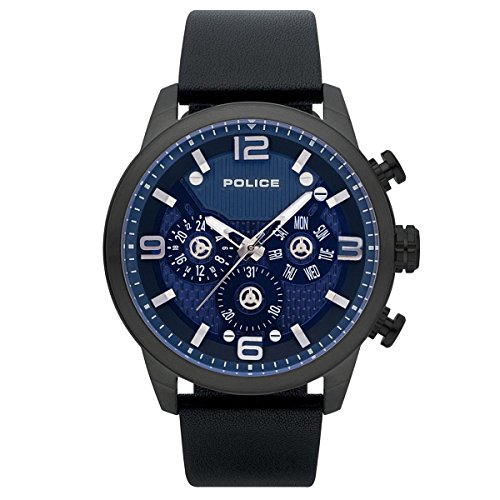 Montre Police KEY WEST PL15415JSU.03 montre homme sport chic cadran bleu bracelet silicone étanche
