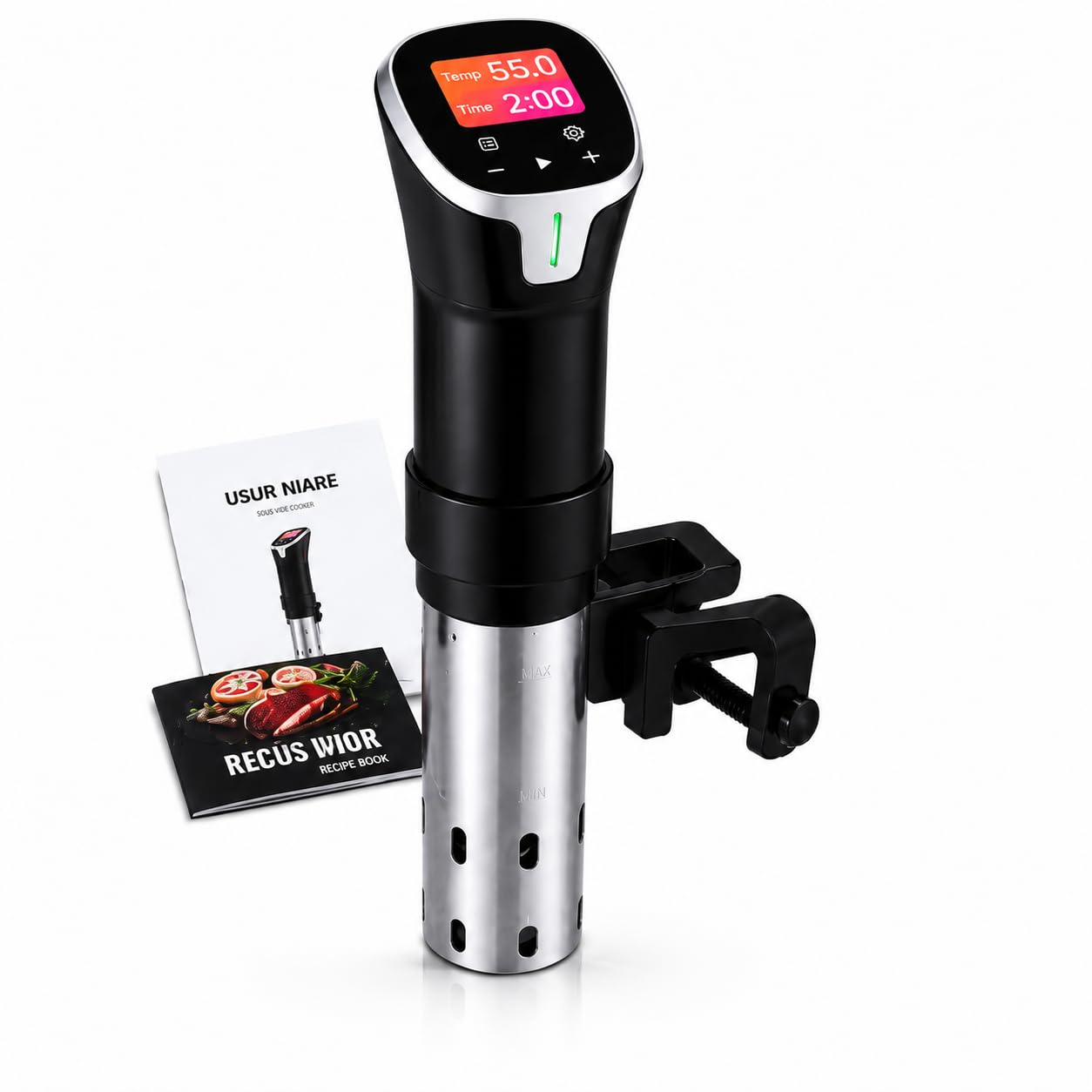 1100W Sous Vide Precision Cooker with Touchscreen & WiFi App Control, 24-Hour Delay Start, Accurate Temperature Control for Perfect Cooking