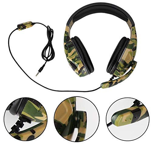 Huidvriendelijke oorkappen Verstelbare hoofdband Gaming Koptelefoon Gaming Headset Competitieve gaming, game-accessoire, voor PS4(Camouflage) - Afbeelding 8