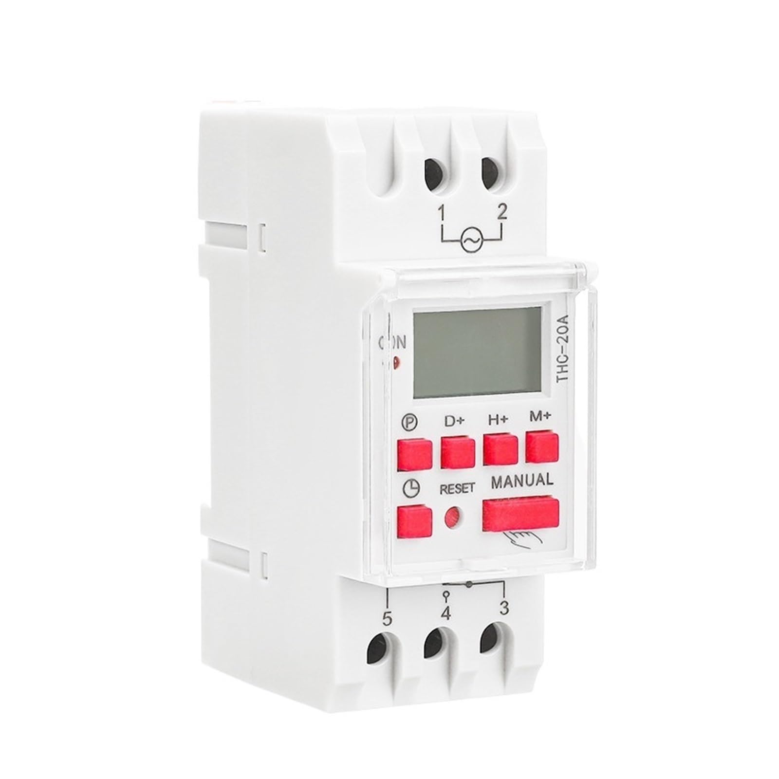 Temporizador Digital de CC con riel DIN, 16 A, 20 A, 30 A, programable semanalmente, con Pantalla L/C/D y D, 12 V, 24 V, 110 V y 220 V(AC110V-16A)