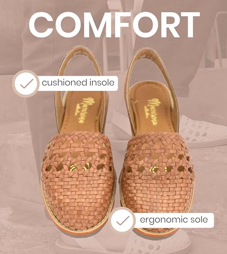 Image of Macarena Collection Womens Shoes Leather Sandals for Women | Huarache Handmade Mexican Sandals Women | Comfortable & Stylish Womens Sandals 2340