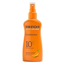Bilboa Carotissima, Olio Solare Spray SPF 10, Olio Abbronzante Corpo, Formula con Betacarotene, Mette l’Abbronzatura Nero su Bianco, Resistente all’Acqua, Dermatologicamente Testato, 200 ml
