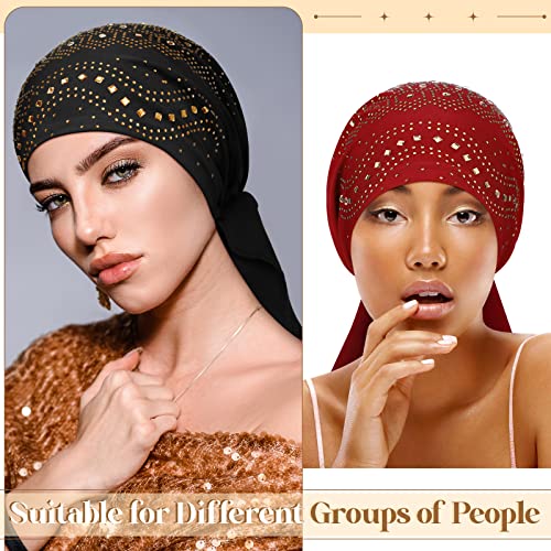 Image of Geyoga 6 Pcs Chemo Headwear for Women Pre-tied Head Scarf Headwrap, Novelty