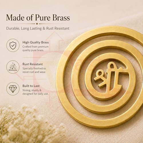 Image of Shree Brass Helix for Vastu | 4 Inch | Pack of 3 | 1 Weight-160 Gram Approx | North West Vastu Remedy | Main Door Entrance | Bedroom | Toilet | Helix Vastu Dosh Remedies Products |