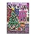 Galison Christmas Square – Charming Christmas Town Greeting and Jigsaw Puzzle Card by Joy Laforme Includes Color Coordinated Envelope and Sticker Seal
