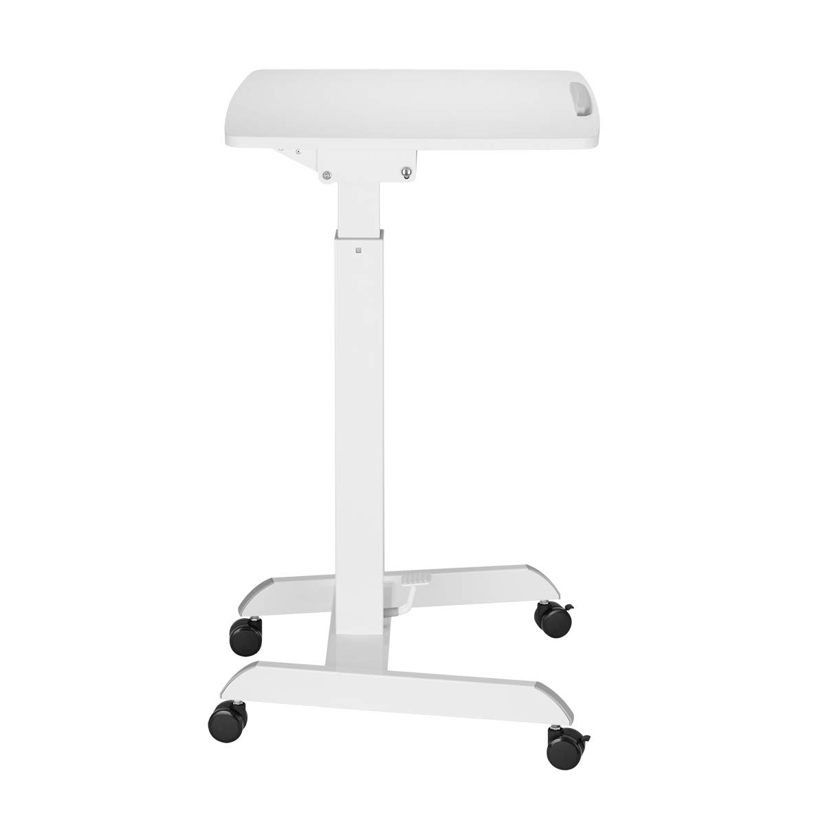 LogiLink EO0035 - Sitz-/Steharbeitsplatz, rollbar und mit pneumatische Höhenverstellung per Fußpedal, Weiß