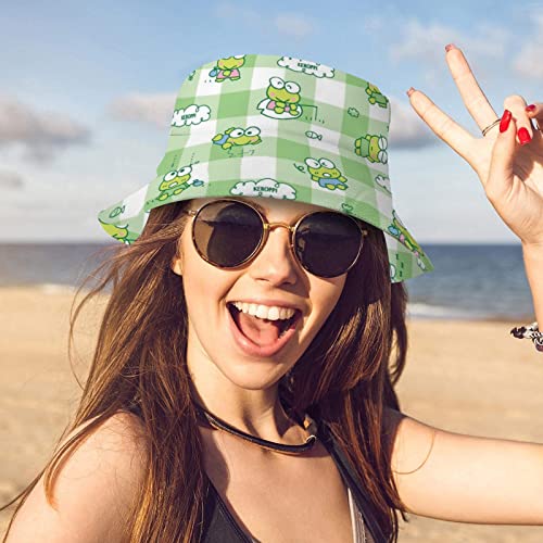 Cute Cartoon Frog Bucket Hat Unisex Fashion Summer Beach Sun Cap, Packable Outdoor Frog Lovers Fisherman Hat For Women Men Teens Headwear Travel Cap #TOP6