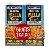  GALLINA BLANCA caldo para paella de marisco pack 2 x 1 lt