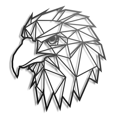 keluly Floating Metal Steel Wall Sculpture 43x31cm Eagle