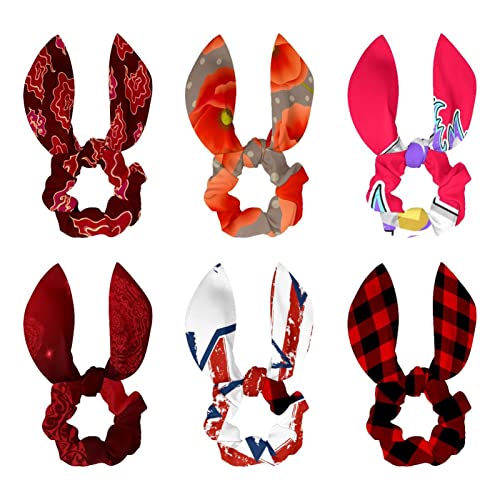 Chouchous pour femme élastiques cheveux fille motif écossais lot de 6