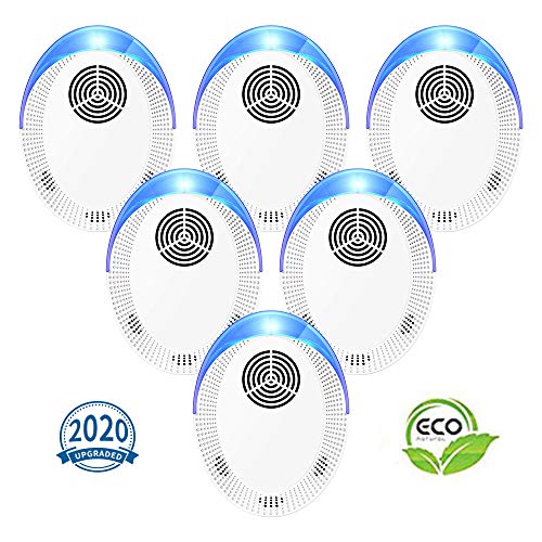Ultrasonic Pest Repeller 6 Pack, 2020 Upgraded Pest Repellent,Pest Control Set of Electronic