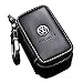 Produktbild Fitracker PU Leder Schlüsseltasche Auto Funkschlüssel Schlüssel Kasten Halter Auto Schlüsselmäppchen Echtes mit Edelstahlhaken Metall Reißverschluss
