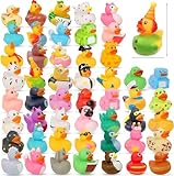 CXJYSD Paquete De 50 Juguetes De Baño De Pato,Adorables Patitos De Baño para Niños,Juguetes De Piscina De Playa De...