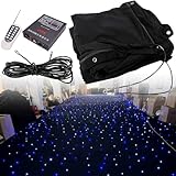 ❤【Servicio posventa】Tamaño de cortina opcional: 2 x 3 m / 3 x 4 m / 3 x 6 m. Color de las luces LED: azul y blanco / blanco / rojo, verde, azul y blanco. Color de la cortina: negro. Si necesita otros tamaños o desea cambiar el color de las bombillas y el color de fondo de la cortina, póngase en contacto con nosotros por correo electrónico.